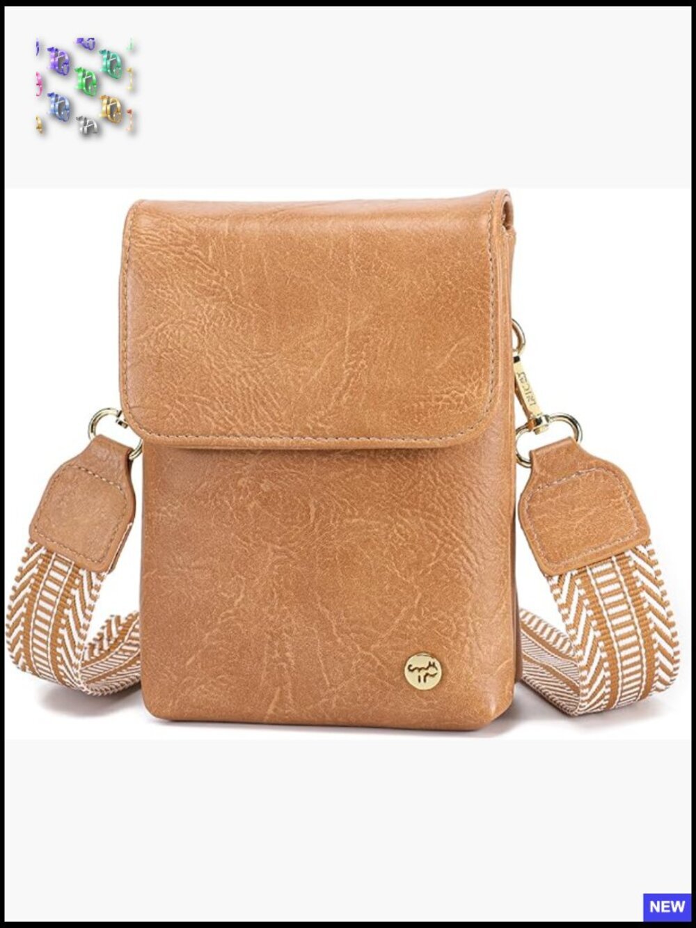 Vegan Leather Crossbody Bag RFID Blocking Multiple Pockets Travel Purse Shoulder